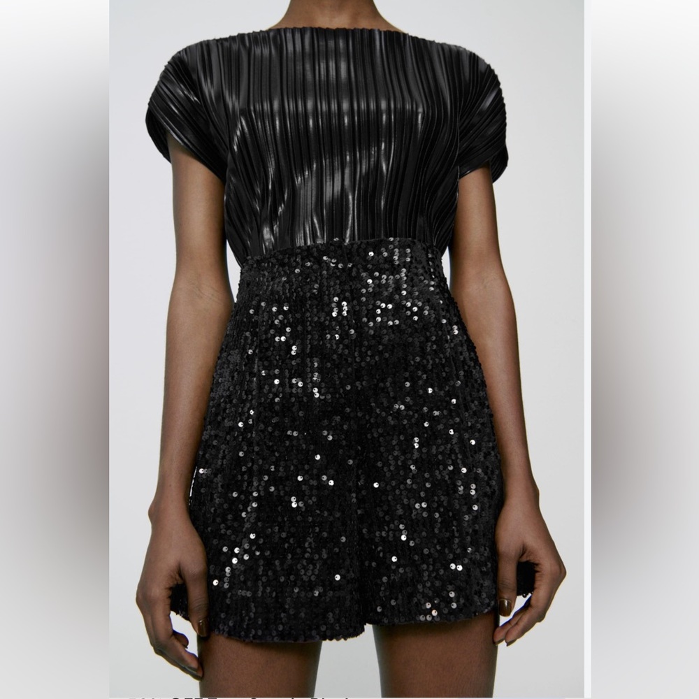 Zara sequin shorts